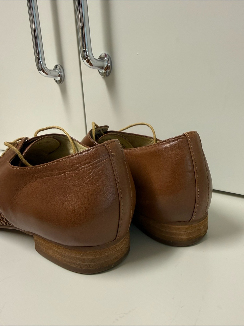 Ria Rosa Women’s Brown Woven Leather Oxford Shoes Size US & - Picture 3 of 8
